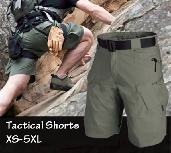 Bermuda masculina, alta qualidade, magro-ajuste estilo militar tático shorts de carga à prova dmultiágua, de treinamento multipocket, sexy, casuais.