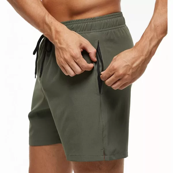 Shorts de praia masculino, Escatch Brand Men's Stretch Swim Trunks Quick Dry Beach Shorts With Zipper Pockets and Mesh Lining - Image 3