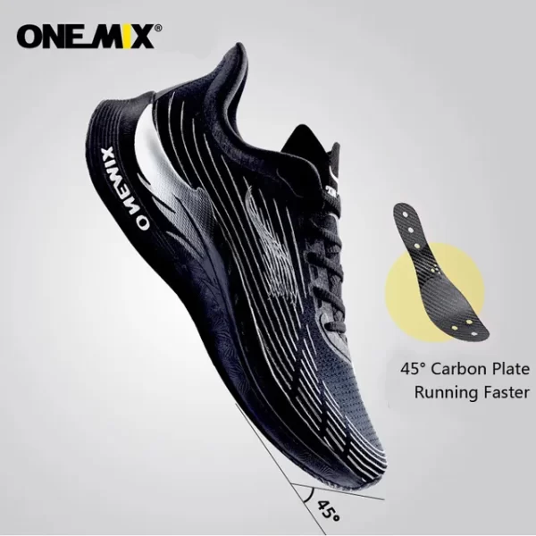 Tênis unissex, Onemix Novos, Maratona Running Shoes, Respirável Tênis Leves Lace Up Athletic Shoes Luz Confortável Suave - Image 7