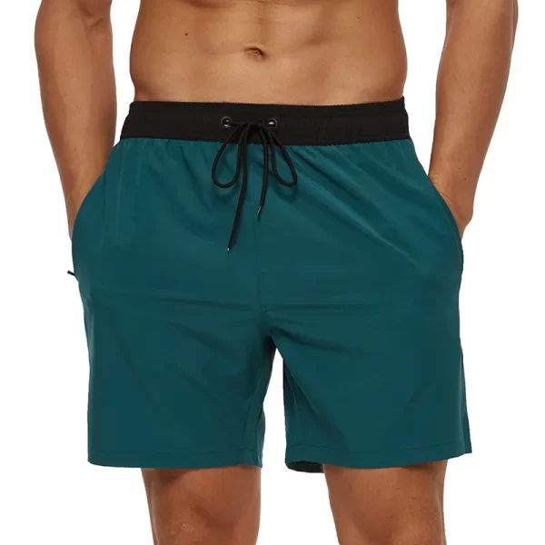 Shorts de praia masculino, Escatch Brand Men's Stretch Swim Trunks Quick Dry Beach Shorts With Zipper Pockets and Mesh Lining - Image 12