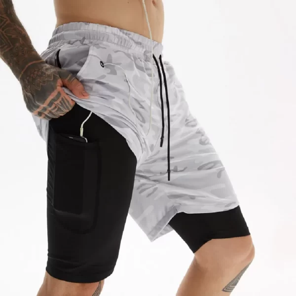 Shorts/Calções de Ginástica Masculina, Corrida, Corredores, Jogging, Esportes, Treino, Calça Curta, Fitness, Mais Recentes, Verão, 2 em 1 - Image 14