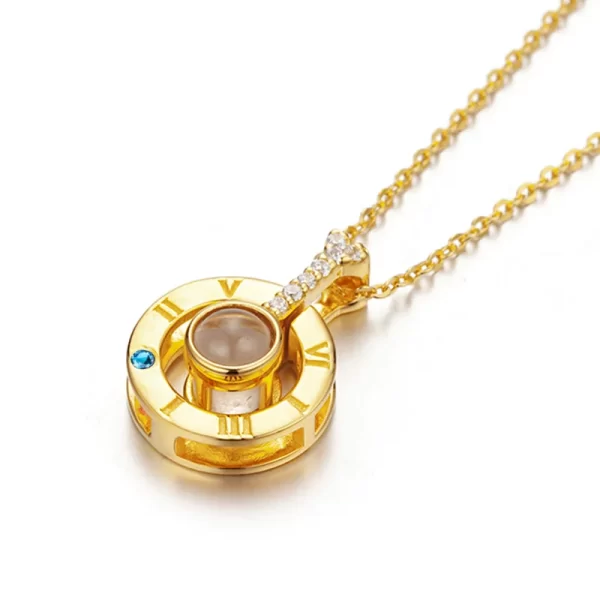 Colar de corrente feminino, SILVERCHAKRA, Eu Te Amo Projeção, Joias para Casal, 100 Idiomas, Melhores Presentes de Confissão. - Image 5
