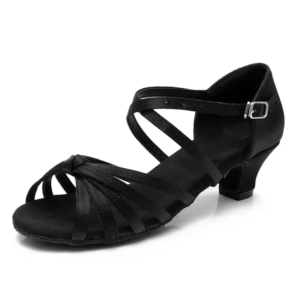 Sapatos de Dança de Salão feminino, Salto Baixo, de Dança Latina, de Dança Profissional, 17-26cm - Image 20