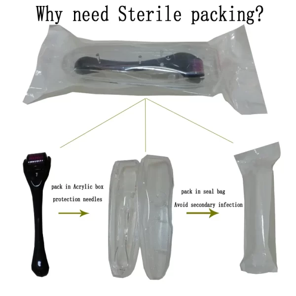 Rolo dermatológico, Mezoroller 540 agulhas, micro agulha para cuidados com a pele, tratamento facial, meso 0,5 0,75 1,0 1,5 2,0 2,5 3,0 - Image 3