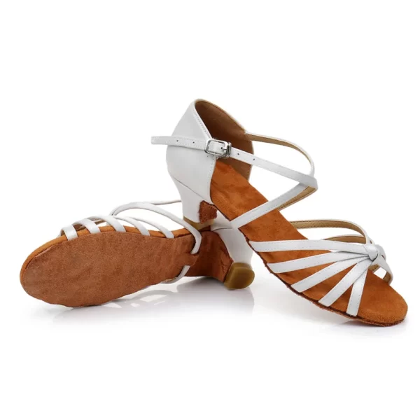 Sapatos de Dança de Salão feminino, Salto Baixo, de Dança Latina, de Dança Profissional, 17-26cm - Image 5