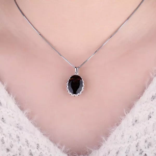 Colar de pingente feminino, JewelryPalace-925 Sterling, De Prata, Enorme 8CT, Natural Smoky Quartz, Sem Corrente - Image 3
