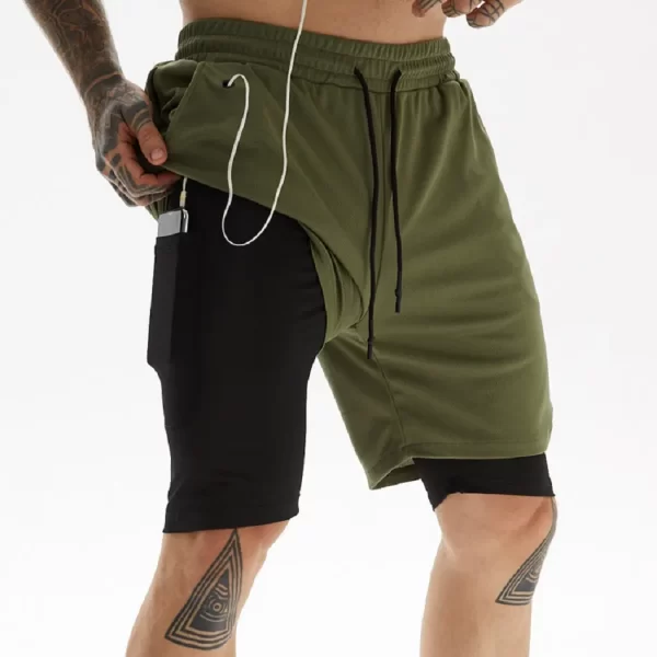Shorts/Calções de Ginástica Masculina, Corrida, Corredores, Jogging, Esportes, Treino, Calça Curta, Fitness, Mais Recentes, Verão, 2 em 1 - Image 13