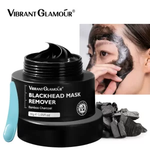 Máscara de limpeza, Vibrante glamour novo carvão de bambu removedor de cravo de nariz peeling, de limpeza profunda, poro hidratante cuidados com a pele