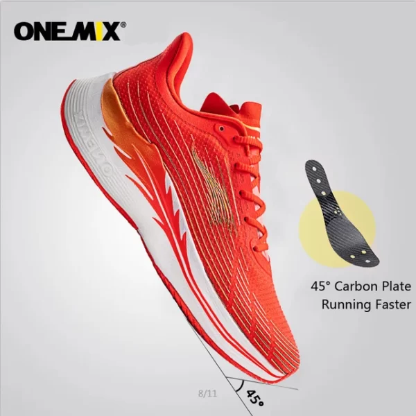 Tênis unissex, Onemix Novos, Maratona Running Shoes, Respirável Tênis Leves Lace Up Athletic Shoes Luz Confortável Suave - Image 8