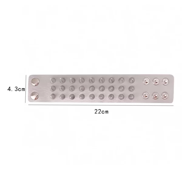 Pulseira de couro masculina espinho de rebite, de couro punk gótico rock unissex com três fileiras - Image 6