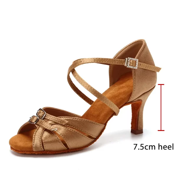 Sapato de dança latina feminino, Swdzm, de salão de baile, de pole dance modernos salsa tango, latinos ajustáveis de salto alto. - Image 12