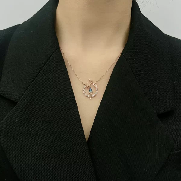 Colar mãe bebê, S925 prata esterlina colar, pingente ins europa e américa vento simples clavícula corrente dos desenhos animados. - Image 4
