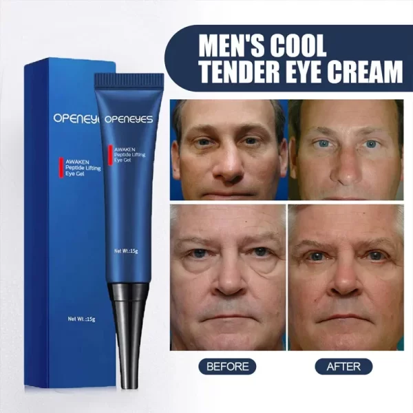 Creme Retinol Anti Rugas Eye Cream masculino, remover bolsas oculares, evitar círculos escuros, desvanecer-se Linha Fina, firme hidratante, reparar cuidados com a pele. - Image 3