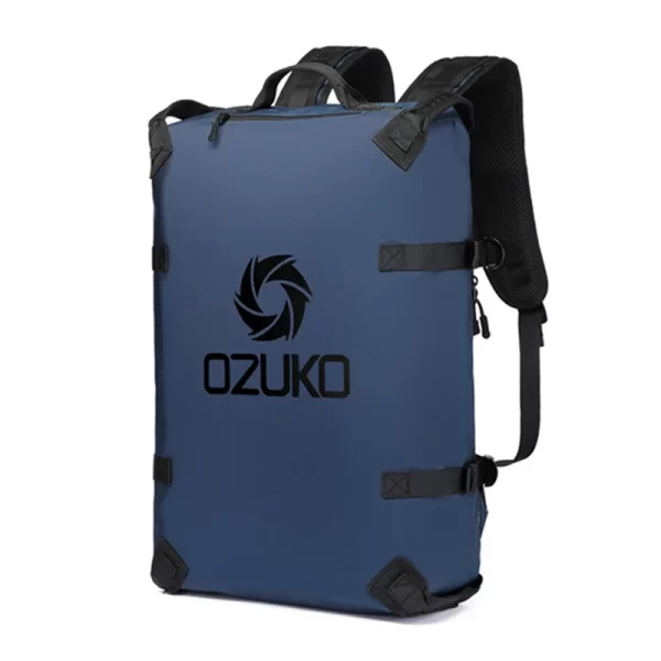 Mochila de viagem impermeável, OZUKO, para Adolescentes, Mochilas ao Ar Livre, Bolsa para Computador, Cabine, Motocicleta, 15,6" - Image 2
