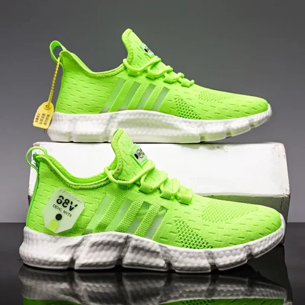 Tênis masculino de corrida respirável, tênis ao ar livre, sapatos masculinos de caminhada, de tamanho grande, verão. - Image 9