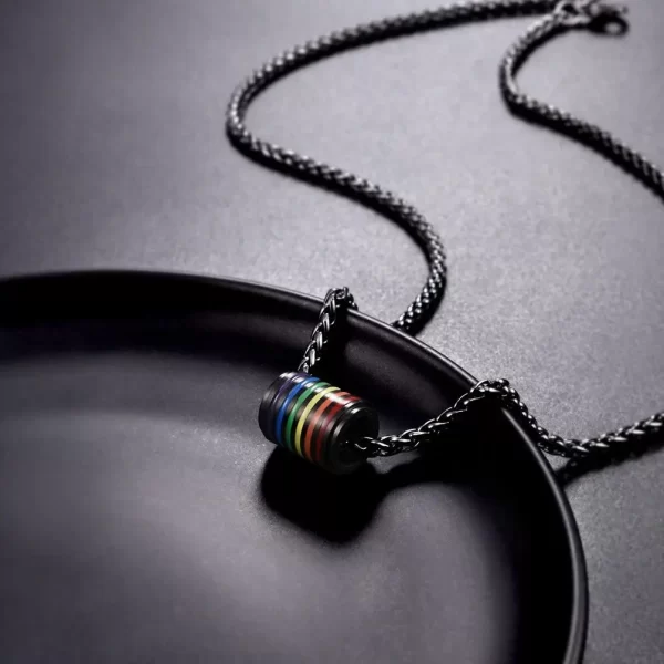 Colar LGBTQIA+, Chainspro orgulho gay, bissexual coisas lgbtq arco-íris jóias amor ganha igualdade colar inspirador jóias cp757 - Image 2