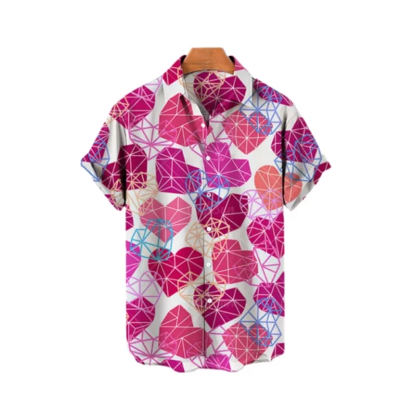 Camisas masculina de manga curta estilo havaiano, blusa solta e respirável, tendência de praia fresca, impressa em 3D, elegante, casual. - Image 9