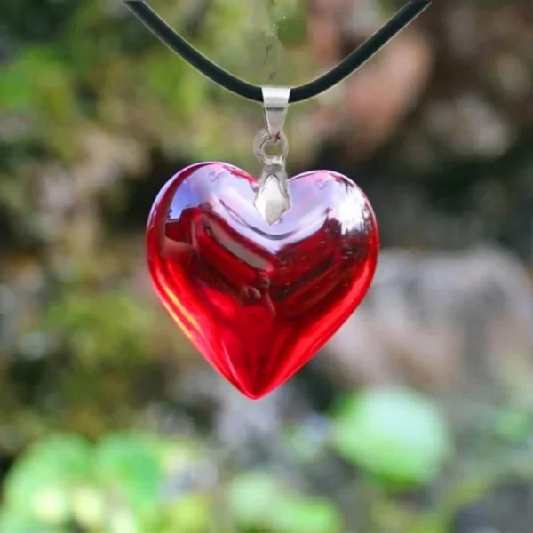 Colar de vidro, moda Jóias Coração, Charm Coração Pingente Colares Clavícula Cadeia para Namorada Casal Aniversário Presente - Image 2