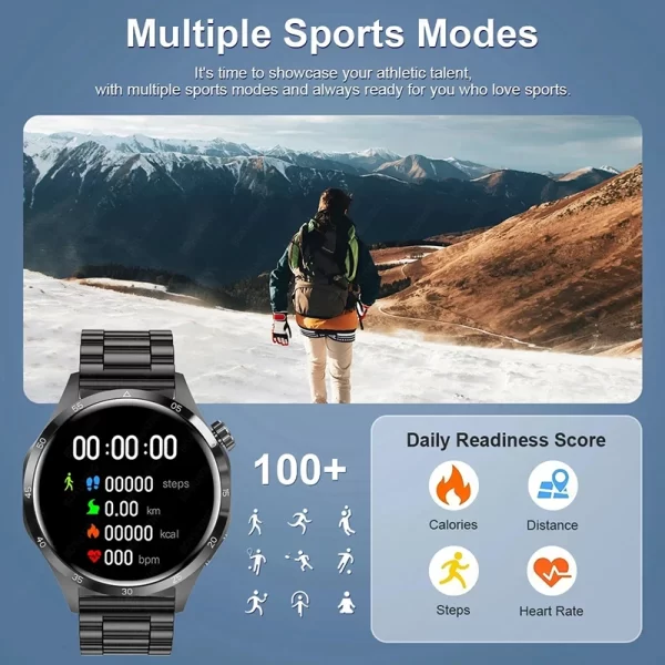 Relógio de pulso masculino, GT4 Pro Smartwatch, Rastreador GPS, Tela HD 360x360, Chamada Bluetooth, Frequência Cardíaca, NFC, Novo, Huawei, Xiaomi, 360 - Image 6