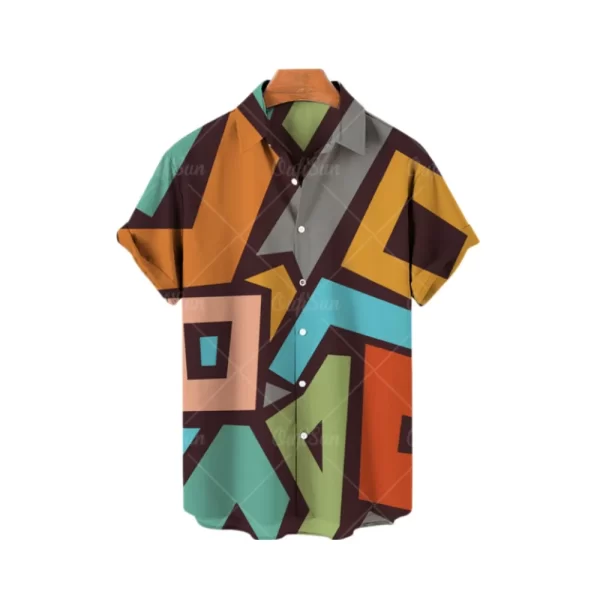 Camisas masculina de manga curta estilo havaiano, blusa solta e respirável, tendência de praia fresca, impressa em 3D, elegante, casual. - Image 21