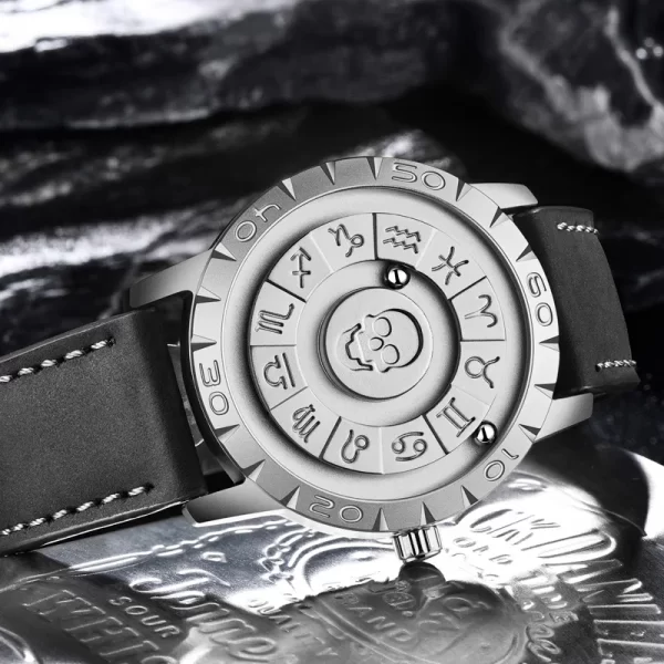Relógio de pulso masculino, quartzo, magnético, FOXBOX, Impermeável, Criativo, Ponteiro de Rolagem, Trend Concept, Personalidade. - Image 3