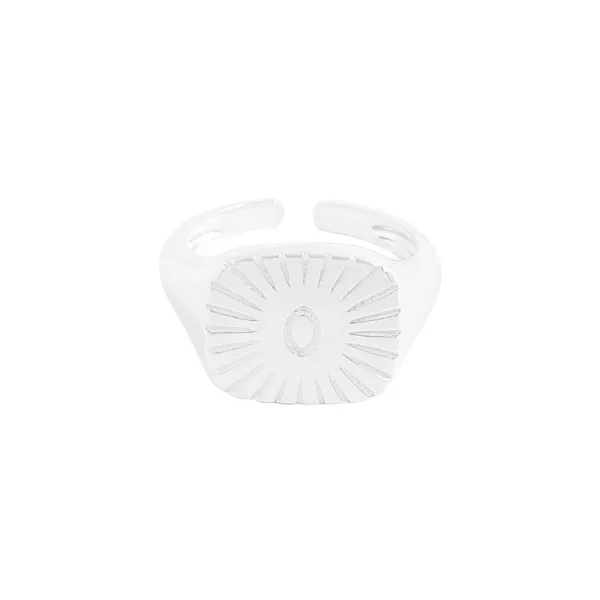 Anel de prata ajustável feminino, S'STEEL 925, Quadrados, Promessa de Luxo, Produtos Acessórios Jóias. - Image 7