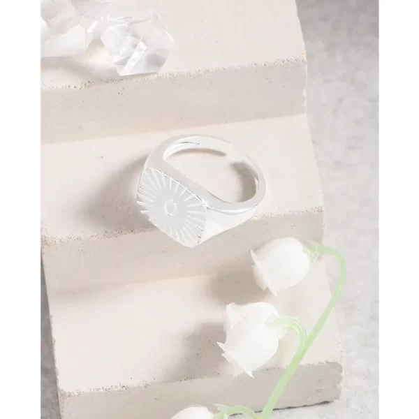 Anel de prata ajustável feminino, S'STEEL 925, Quadrados, Promessa de Luxo, Produtos Acessórios Jóias. - Image 3