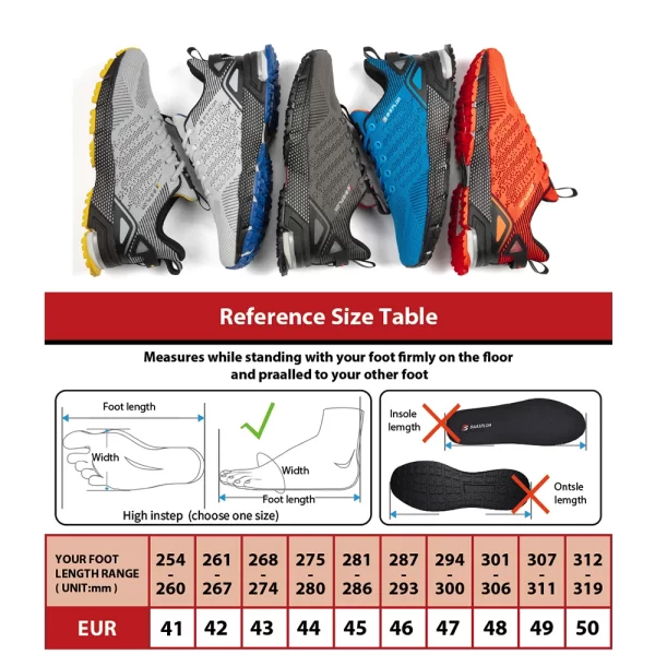 Tênis leve masculino, Baasploa Men Professional Running Shoes, de Treinamento Respirável Tênis Leve Não-Slip Track Tênis Andando Sapato Esportivo - Image 6