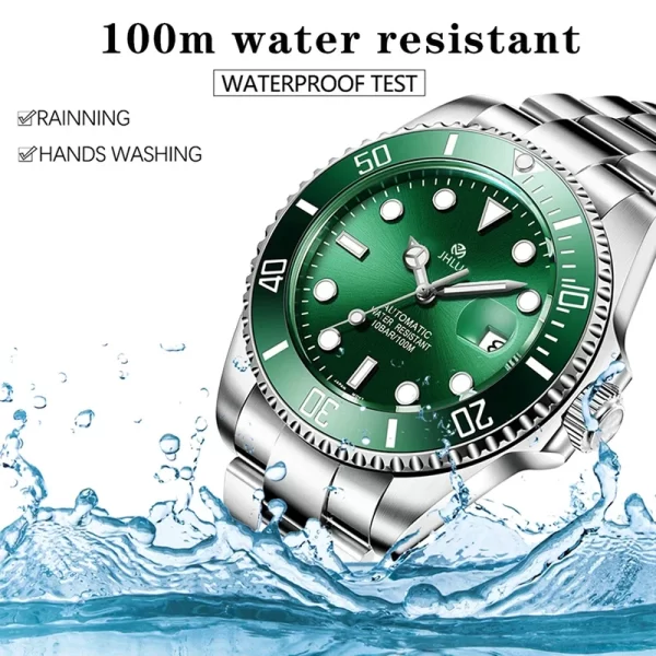 Relógio de pulso masculino mecânico automático, Sapphire Glass Watch, Luxury Ceramic Bezel, RolexSubmariner, SSSS SS, Novo. - Image 3