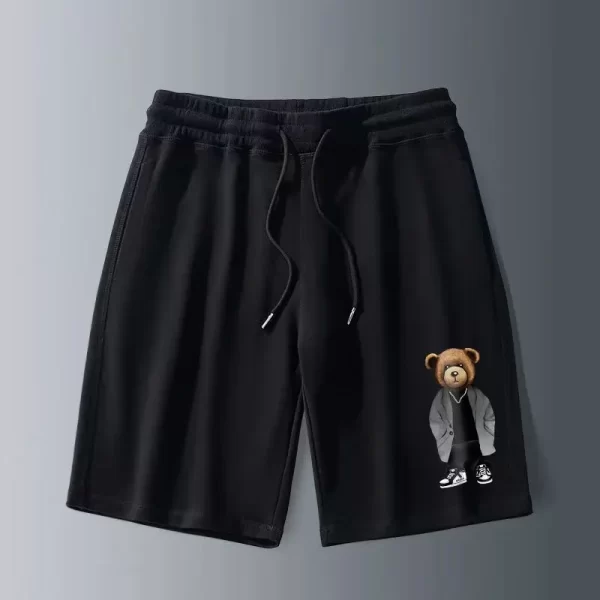 Shorts de urso de algodão unissex, confortável, respirável para praia, calças esportivas de rua, moda exterior, verão. - Image 10