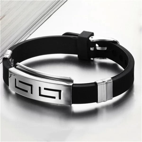 Pulseira de couro masculina espinho de rebite, de couro punk gótico rock unissex com três fileiras - Image 11