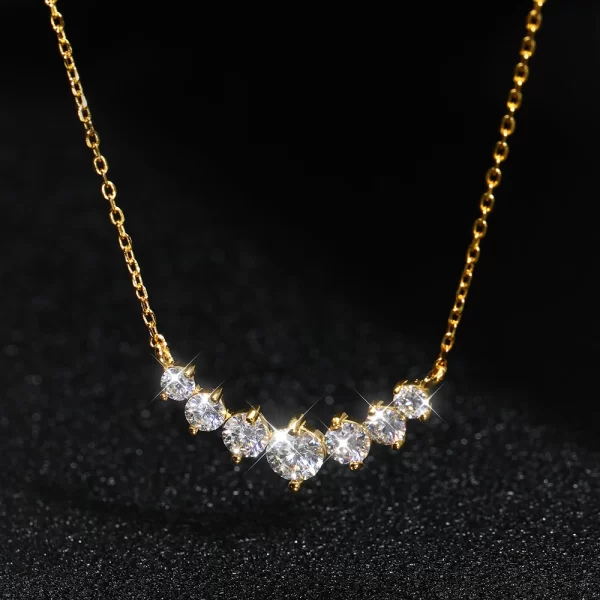 Colar feminino, KNOBSPIN D VVS1 Moissanite Pingente, Moda Partido Jóias GRA Certified 925 Sliver Banhado Colar De Ouro Amarelo - Image 3