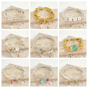 Pulseira geométrica feminina, UNO DE-requintado, jóias espanhol, presente da moda, alta qualidade, venda quente, 50.