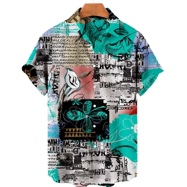 Camisas masculina,  de alta qualidade luxo hawaii dazn férias praia floral, superior melhor estilo étnico roupas. - Image 4