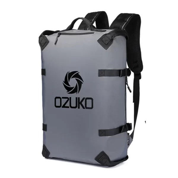 Mochila de viagem impermeável, OZUKO, para Adolescentes, Mochilas ao Ar Livre, Bolsa para Computador, Cabine, Motocicleta, 15,6" - Image 3
