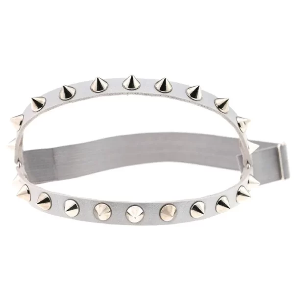 Pulseira de couro masculina espinho de rebite, de couro punk gótico rock unissex com três fileiras - Image 20