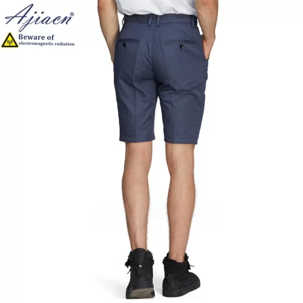 Bermuda masculina, Genuíno anti-radiação eletromagnética terno feito sob encomenda shorts veículos novos da energia, 5g comunicação blindagem terno. - Image 5