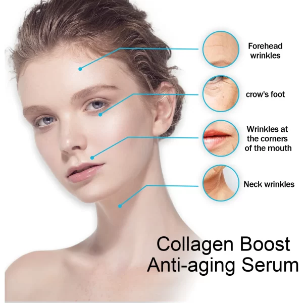 Removedor de Rugas Colágeno Soro Facial, Anti Envelhecimento, Levantamento, Refirmante, Essência, Linhas Finas Desvanecimento, Clareamento, Hidratante, Beleza, Cuidados com a pele - Image 5