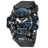Relógio de pulso masculino, desportivo, impermeável, SMAEL, ecrã duplo, quartzo, LED, militar, digital, 50m, 8072 - Image 14