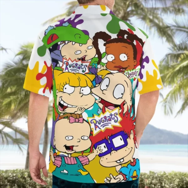 Camisas masculina casual floral havaiana cartoon,  de manga curta 3D de grandes dimensões para praia, moda, verão - Image 3