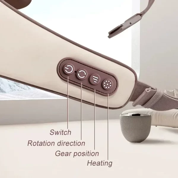 Aparelho de Massagem Elétrica Acupressão Xaile, Pescoço, Ombro, Costas, Wireles Calor Automático, Músculo, Trapézio, Travesseiro Cervical, Perna, Corpo - Image 5