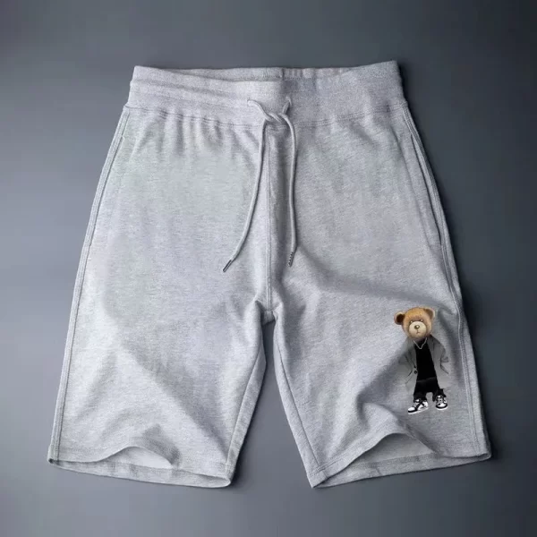 Shorts de urso de algodão unissex, confortável, respirável para praia, calças esportivas de rua, moda exterior, verão. - Image 9