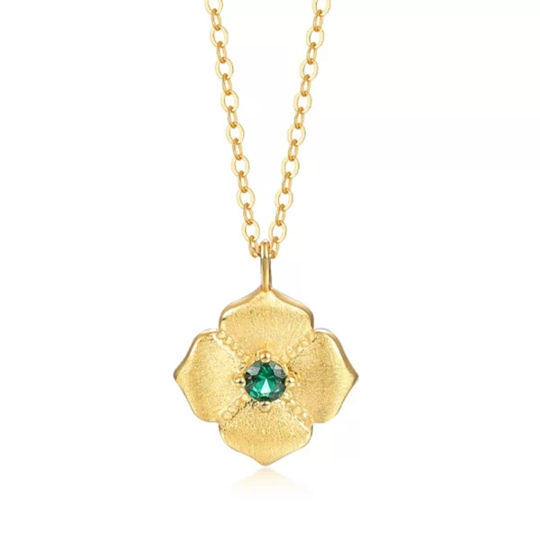 Colar feminino, S925 Colar Flor de Prata, Pingente de Grama de Quatro Folhas, Corrente de Colarinho Feminino, Zircão Brilhante, Jóias de Luxo - Image 6