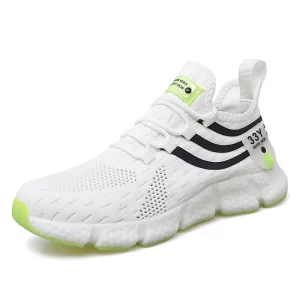 Tênis masculino de corrida respirável, tênis ao ar livre, sapatos masculinos de caminhada, de tamanho grande, verão.