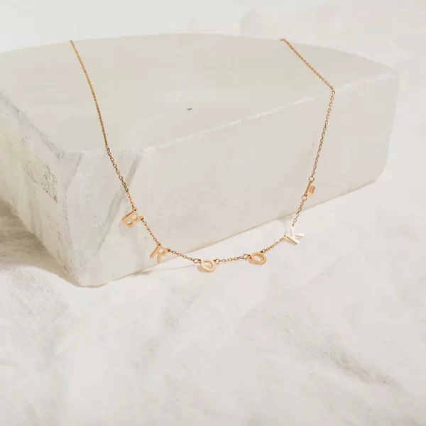 Colar feminino, cute letter, pingente,  com Nome Personalizado Jóias em Aço Inoxidável, Presentes de Natal Personalizados para Mamãe e Esposa - Image 4