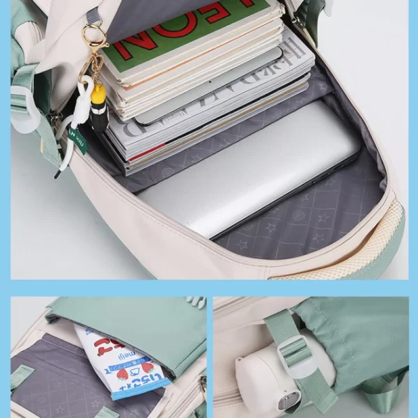 Mochila escolar alta para estudantes, mochila de grande capacidade, estilo universitário, moda, nova - Image 6