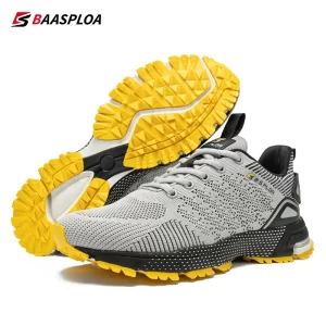 Tênis leve masculino, Baasploa Men Professional Running Shoes, de Treinamento Respirável Tênis Leve Não-Slip Track Tênis Andando Sapato Esportivo