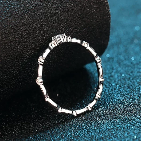 Anel feminino, NeeTim-Anel Moissanite, 925 Sterling Silver, Anéis de Noivado, Presentes de Casamento, Joalheria Fina, Cor D, VVS1, Certified - Image 3