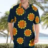 Camisas masculina casual floral havaiana cartoon,  de manga curta 3D de grandes dimensões para praia, moda, verão - Image 16