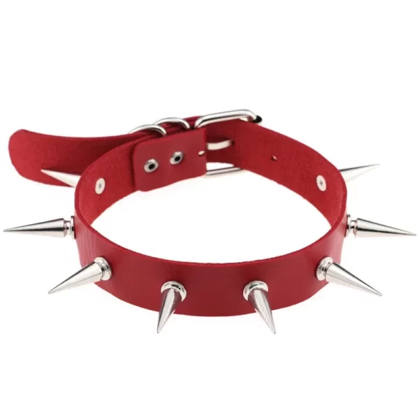 Pulseira de couro masculina espinho de rebite, de couro punk gótico rock unissex com três fileiras - Image 24